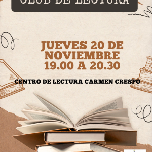 Club de lectura, jueves 20 de noviembre 